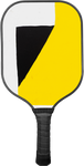 Yellow Pickleball Paddle With Geometric Pattern