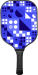 Blue Geometric Pickleball Paddle