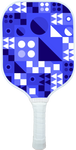 Blue Geometric Pickleball Paddle