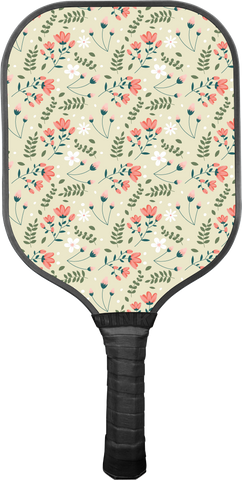 Light Floral Pickleball Paddle