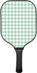 Gingham Print Green Pickleball Paddle