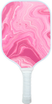 Pink Pickleball Paddle With Marble Effect